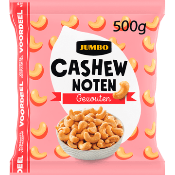 Jumbo Cashewnoten Gezouten Voordeelverpakking 500 g