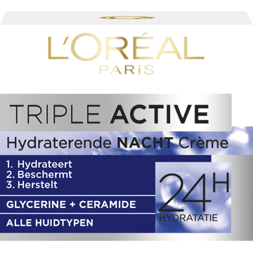 L'Oréal Paris Triple Active Hydraterende Nacht Crème 50 ml