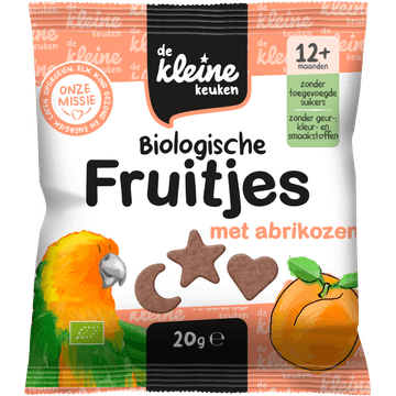 De Kleine Keuken Biologische Fruitjes met Abrikozen 20 g