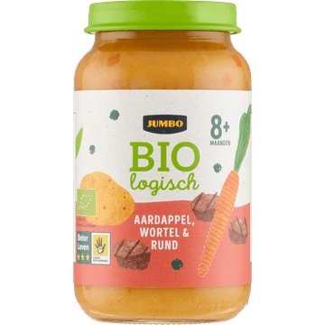 Jumbo Biologisch Babyvoeding Aardappel, Wortel & Rund 8+ Maanden 220 g