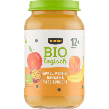 Jumbo Biologisch Babyvoeding Appel, Perzik, Banaan & Passievrucht 12 + Maanden 220 g