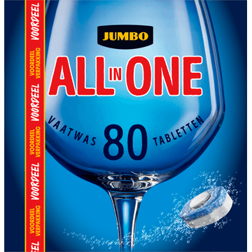 Jumbo All-in-One Vaatwastabletten 80 x 19g - Voordeelverpakking