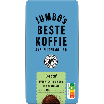 Jumbo's Beste Koffie Snelfiltermaling Decaf 500 g