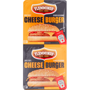 Flemmings Cheese Burger 2 Stuks 261 g