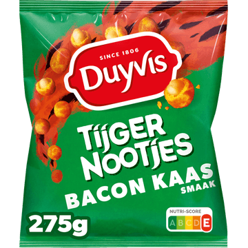 Duyvis Tijgernootjes Bacon Kaas Pinda Noten 275 gr