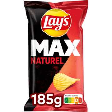 Lay's Max Ribbel Chips Naturel 185 gr