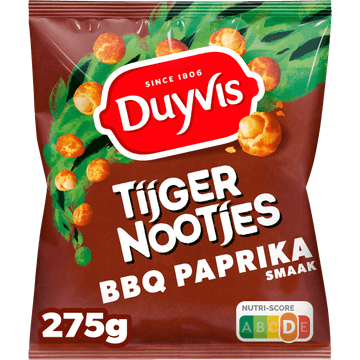 Duyvis Tijgernootjes BBQ Paprika Pinda Noten 275 gr