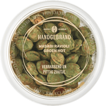 Handgebrand Wasabi Ravioli Groen Hot 120 g