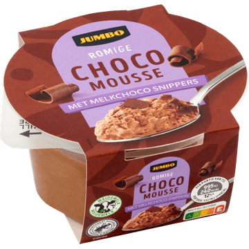 Jumbo Romige Chocomousse met Melkchoco Snippers 75 g