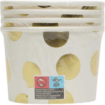 HEMA Bakjes Gouden Stip 4 Stuks