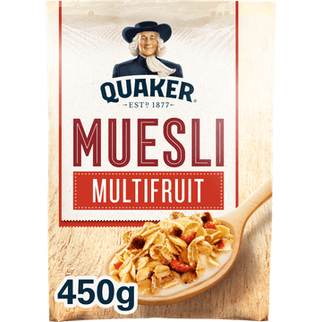 Quaker Muesli Multifruit Ontbijtgranen 450 gr