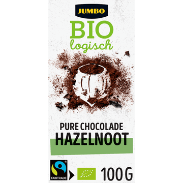 Jumbo Biologisch Pure Chocolade Hazelnoot 100 g