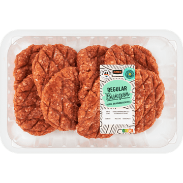 Jumbo Regular Burger Rund- en Varkensvlees 8 Stuks