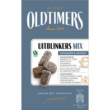 Oldtimers Uitblinkers Mix Gesuikerd & Gecoat 235 g Doos