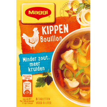 Maggi Kippen Bouillon Minder Zout Meer Kruiden 72 g