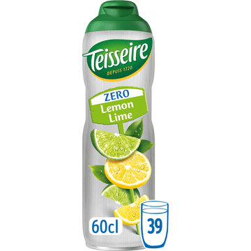 Teisseire Zero Suiker Citroen Limoen Siroop 60 cl