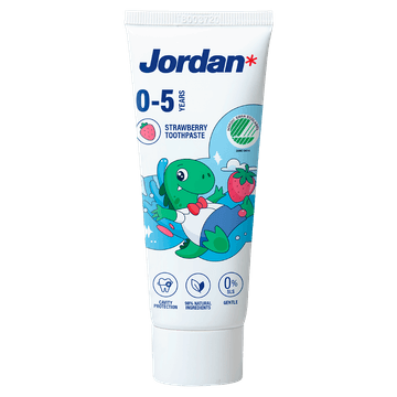 Jordan Tandpasta Milde Frambozensmaak 0-5 Jaar 50 ml