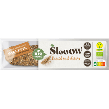 Slooow Bio Organic Rustieke Meergranen Baguette 250 g