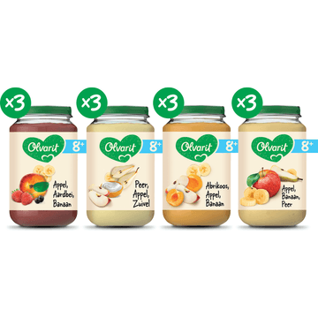 Olvarit Variatiemenu Fruit 8 mnd 8+ Maanden 200 g