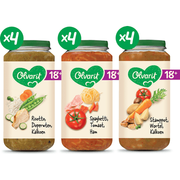 Olvarit 18+ Maanden Variatiemenu Maaltijd 12 x 250g