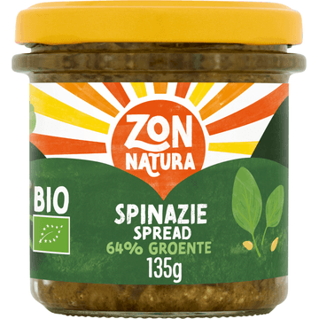 Zonnatura Biologische Groente Spread Spinazie 135 g