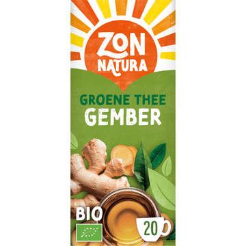 Zonnatura Biologische Groene Thee Gember