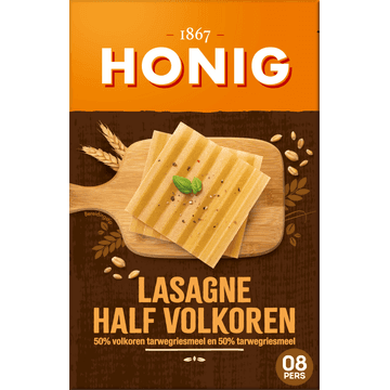 Honig Lasagne Half Volkoren 250 g