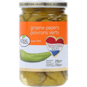 Royal Mediterranean Groene Pepers 290 g