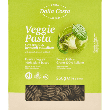 Dalla Costa Veggie Pasta with Spinach, Broccoli and Basil 250 g