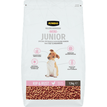 Jumbo Hondenbrokken Junior Kip & Rijst 1,5 kg