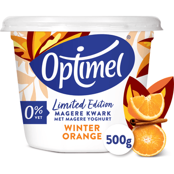 Optimel Magere Kwark met Magere Yoghurt Winter Orange 0% Vet Limited Edition 500 g