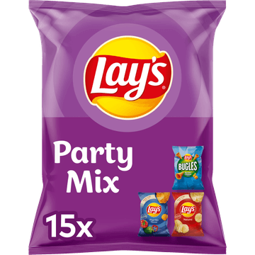 Lay's Party Mix Chips 15 uitdeelzakjes 3 smaken
