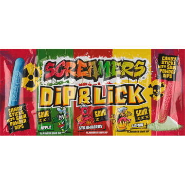 Zed Candy Screamers Dip & Lick Hard Snoep 40 g