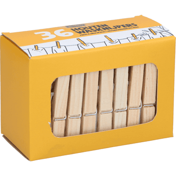 Jumbo Houten Wasknijpers 36 Stuks
