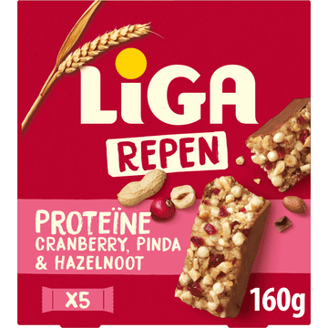 LIGA Proteinereep Cranberry Noot Hazelnoot 160g
