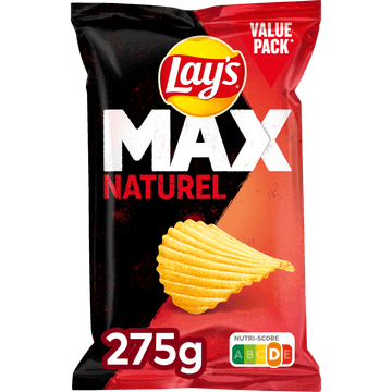 Lay's Max Ribbel Chips Naturel 275 gr