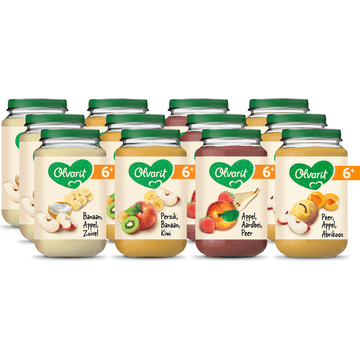 Olvarit 6+ Maanden Variatiemenu Fruit 12 x 200g