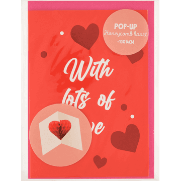 Wenskaart Honeycomb Valentijn Pop-Up