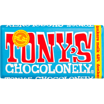 Tony's Chocolonely Donkere Melk Chocolade Reep 42% 180 g