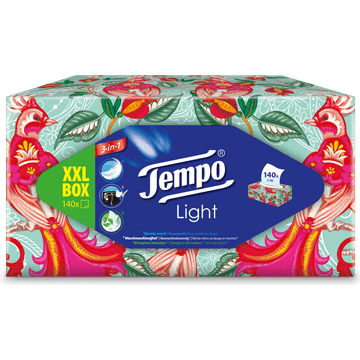 Tempo Light Doekjes 3-Laags XXL Box 140 Stuks