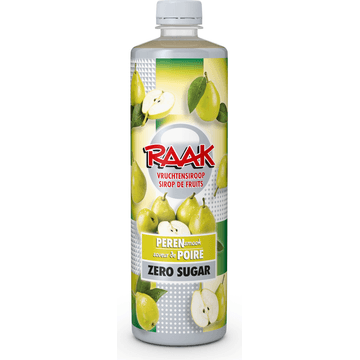 RAAK Vruchtensiroop Peer Zero Sugar 0,75 L