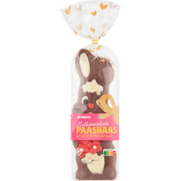 Jumbo Paashaas Melkchocolade met Witte en Pure Chocolade 200 g