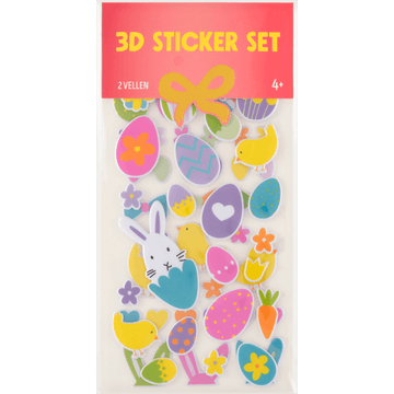 3D Sticker Set Pasen 2 Vellen