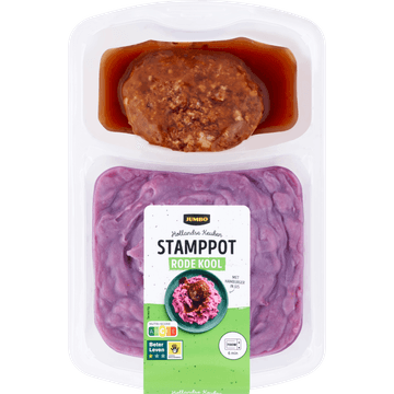 Jumbo Stamppot Rode Kool met Hamburger in Jus 500 g