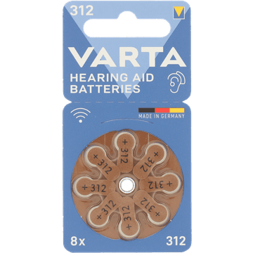 Varta V312 Hearing Aid 8 Stuks