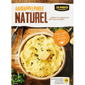 Jumbo Naturel Aardappelpuree Zakjes 2 x 138 g