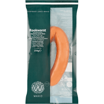 Wahid Rookworst Kip/Kalkoen/Rund 250 g