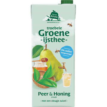 Van de Boom troebele Groene IJsthee Peer & Honing 1,5L