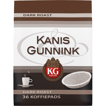 Kanis & Gunnink Dark Roast Koffiepads 36 stuks