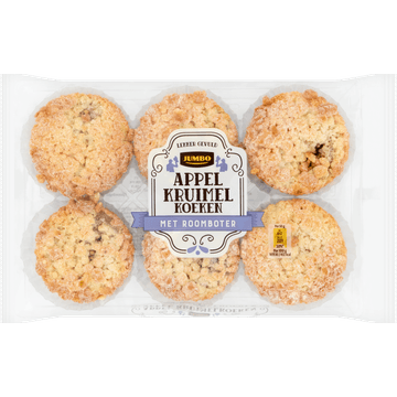 Jumbo Appel Kruimelkoeken 6 Stuks
